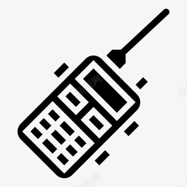 电信对讲机电信3字形图标图标