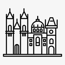 着名布拉格城堡布拉格城堡捷克图标高清图片