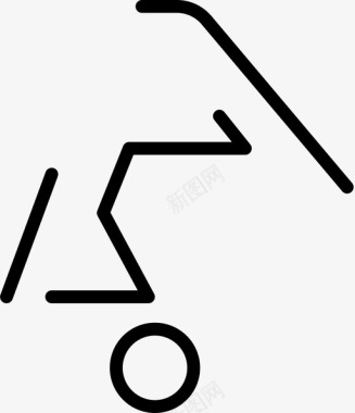 特技自由式滑雪滑梯图标图标