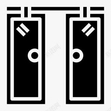 门打开了门结构9填充图标图标