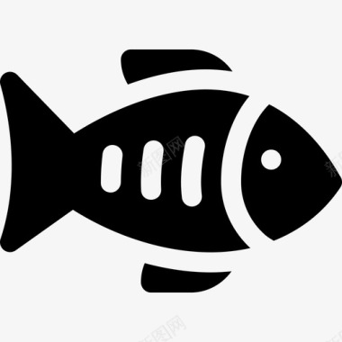 矢量鱼鱼自然108填充图标图标