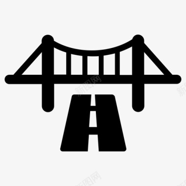 桥梁基础设施建筑桥梁图标图标