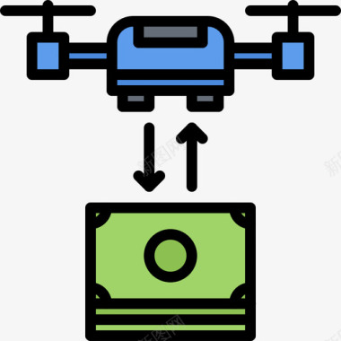 无人机无人机无人机21彩色图标图标