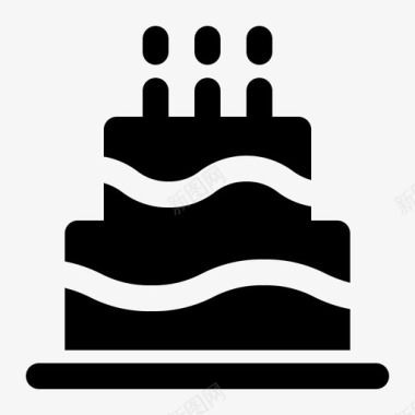 生日蛋糕庆祝美味图标图标