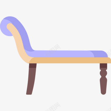 长椅PNG图片长椅家具50件平的图标图标