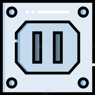 元件设计插座电工工具和元件10线颜色图标图标