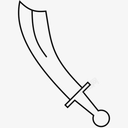 阿拉伯刀刀阿拉伯剑图标高清图片