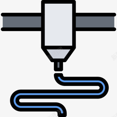 彩色字母D3d打印机3d打印机2彩色图标图标