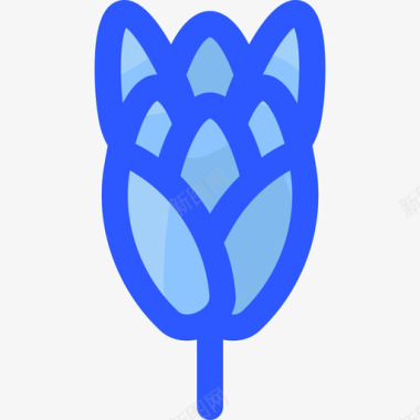 变形菌花22蓝色图标图标