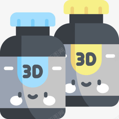 3D立体眼镜3d打印机3d打印56平板图标图标