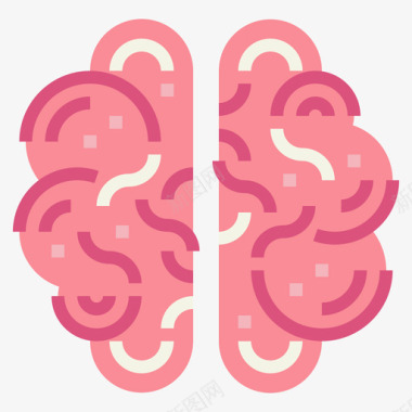 脑人体器官5扁平图标图标