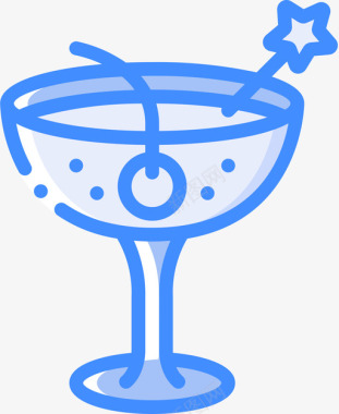 鸡尾酒混合器1蓝色图标图标