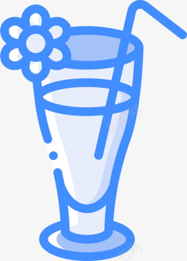 鸡尾酒混合器1蓝色图标图标