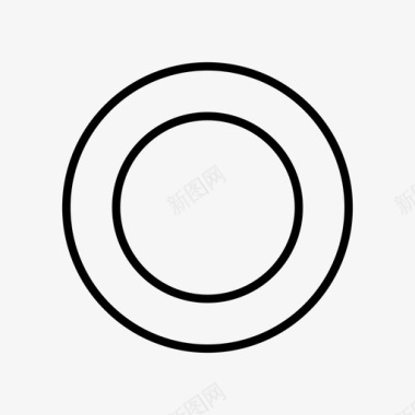 戒指甜甜圈几何形图标图标