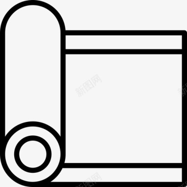 瑜伽宣传册瑜伽垫健身105直线型图标图标