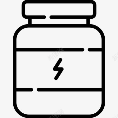 营养杂粮乳清营养17线性图标图标
