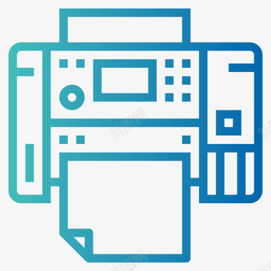 花藤信纸打印机信纸103渐变图标图标