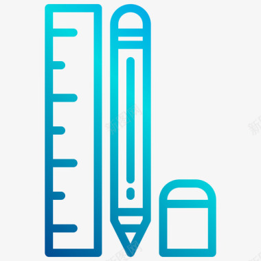 绘图矢量绘图126学校线性梯度图标图标
