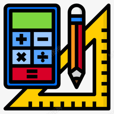 文具类工具文具和办公室22线颜色图标图标