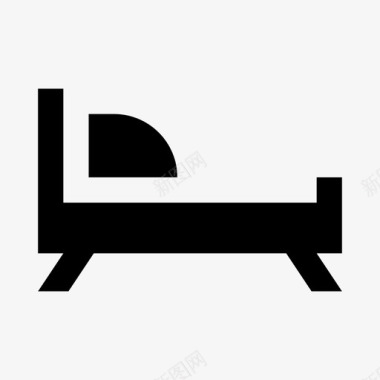 枕头床卧室家具图标图标