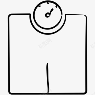 秤重量电子手绘图标图标