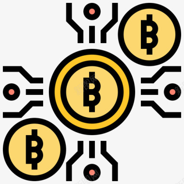 数字17数字货币财务策略17线性颜色图标图标