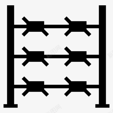 铁丝兰带刺障碍保护图标图标