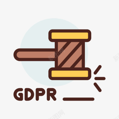 决策决策gdpr38线性颜色图标图标