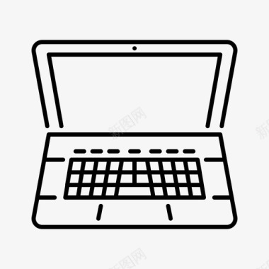 Macbook苹果产品线性图标图标