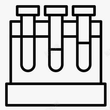 浴缸的变体试管教育浴缸图标图标
