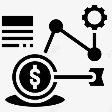 战略合作伙伴目标财务战略15字形图标图标