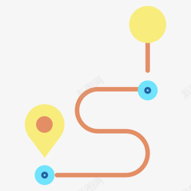 行程位置行程261平坦图标图标