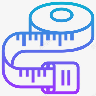 卷尺设计卷尺缝纫74梯度图标图标