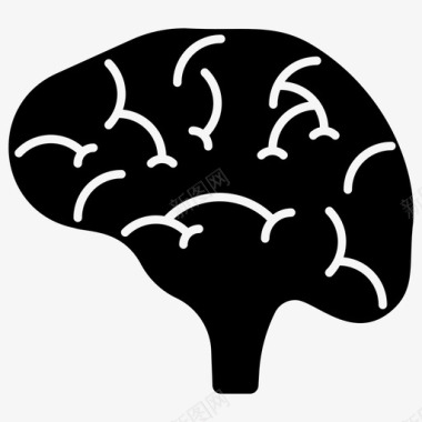 大脑身体器官神经组织图标图标