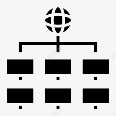 局域网网卡计算机连接全局图标图标