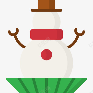 彩绘圣诞雪人雪人圣诞食品3平装图标图标