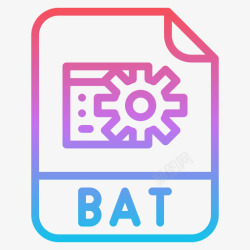 BAT文件Bat文件扩展名1渐变图标高清图片