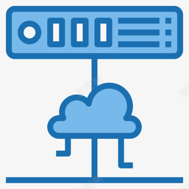 云服务图云服务器接口95蓝色图标图标