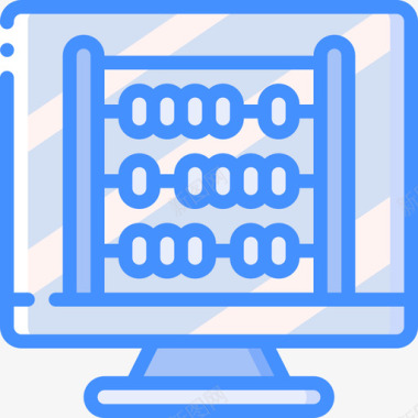 日本算盘算盘教育293蓝色图标图标