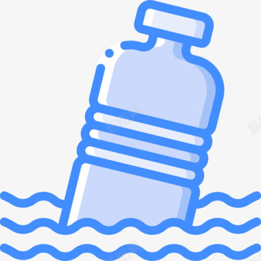 塑料瓶污染39蓝色图标图标