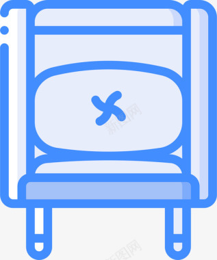躺椅办公家具1件蓝色图标图标