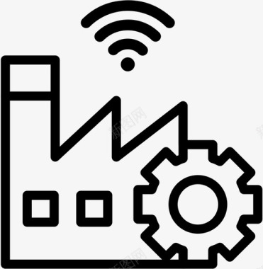 工厂食堂数字工厂工业40创新图标图标