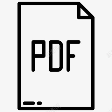 排版pdfPdf58号文件线性图标图标