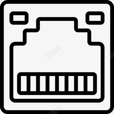 以太以太网信息技术13线性图标图标