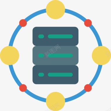 服务扁平图服务器信息技术12扁平图标图标