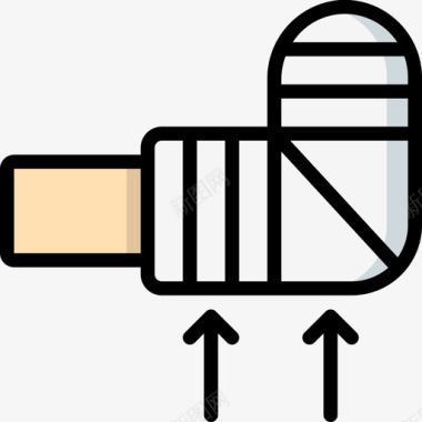 受伤受伤急救1线颜色图标图标