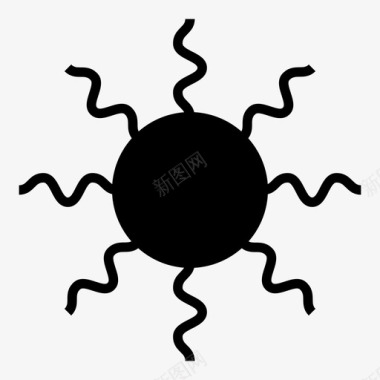 太阳炎热夏季图标图标