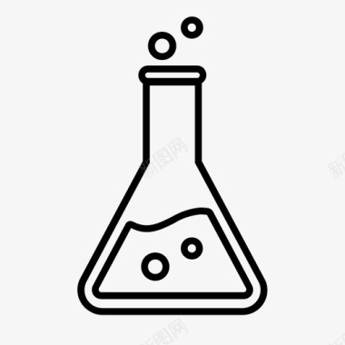 锥形化学锥形烧瓶实验室图标图标