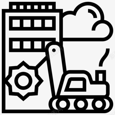 侵占侵占建筑房地产图标图标