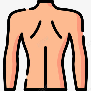 绘画颜色背部人体5线条颜色图标图标